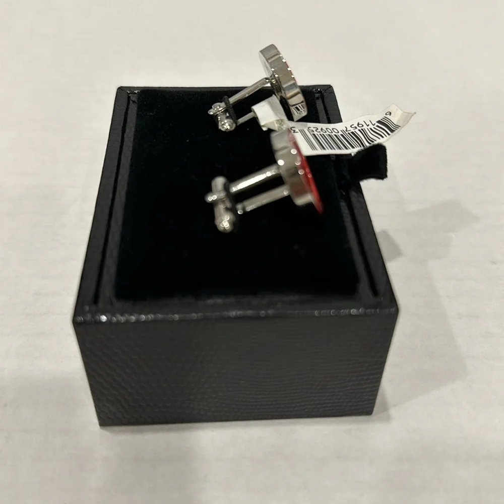 Brand new enamel poker chip cuff links